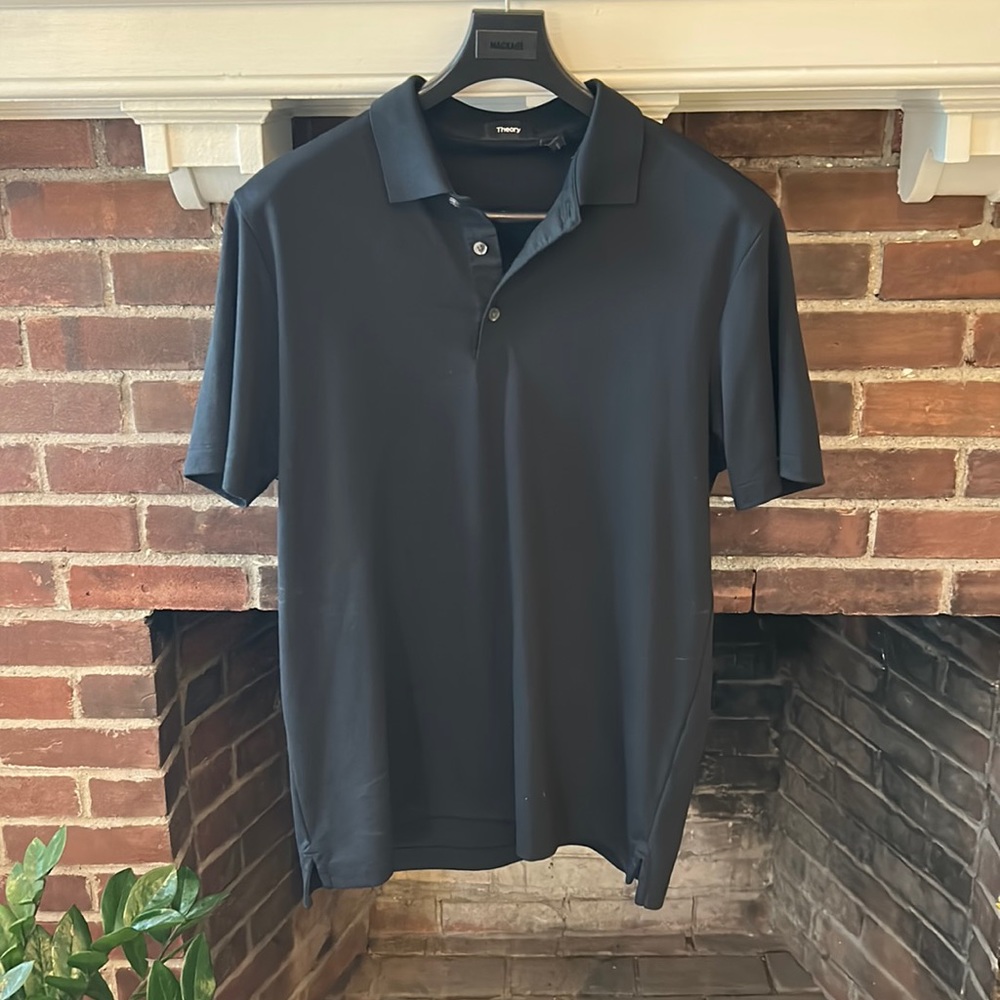 Theory Black Collared Shirt / Polo